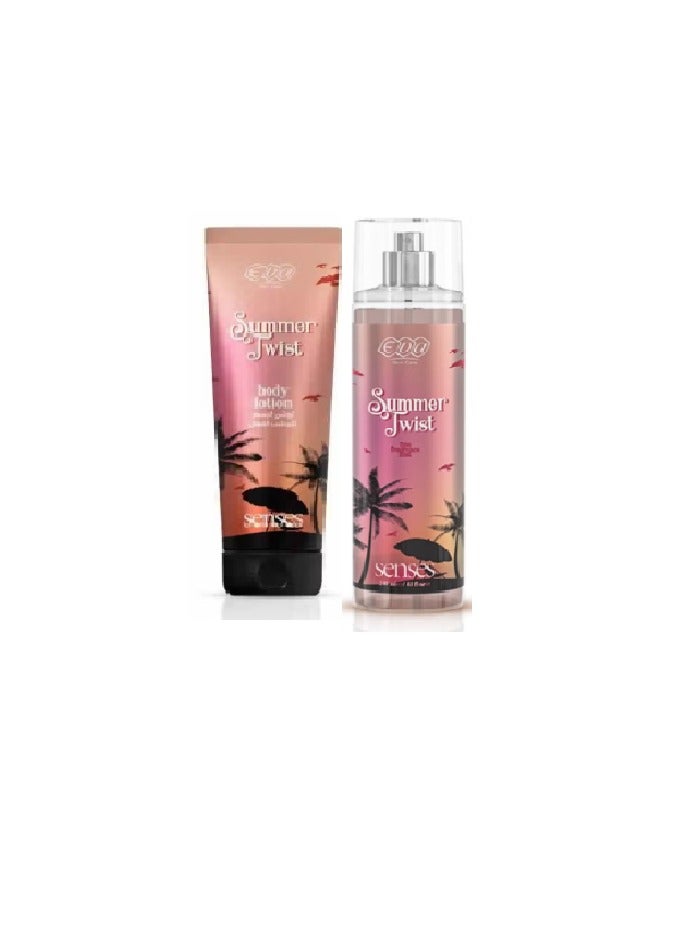 إيفا لوشن الجسم سكين كير سينس سمر تويست 240 مل + سكين كير سينسز معطر الجسم – سمر تويست 240 مل - Image 1