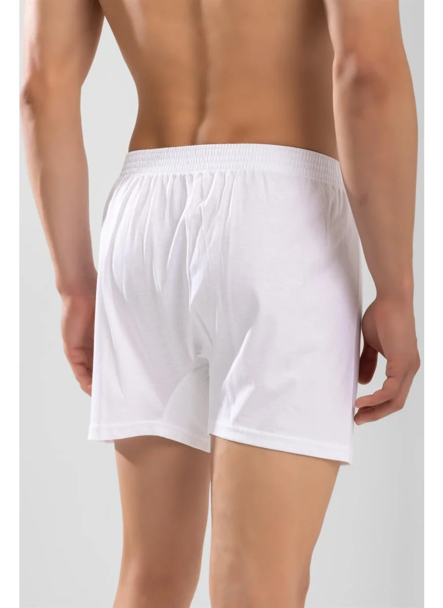 Baykar Men's Cotton Plain Boxer 1119 White