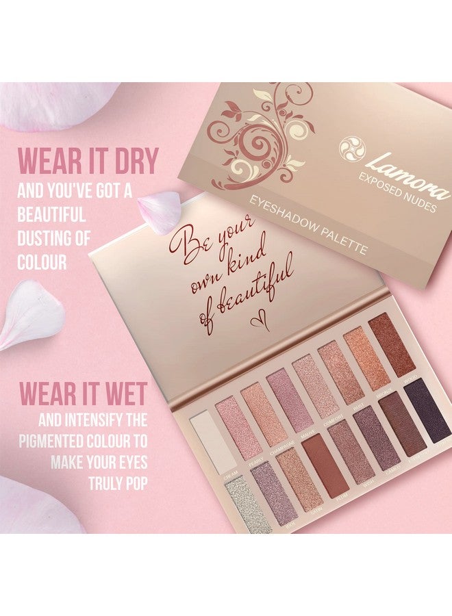 Lamora Eyeshadow Palette Makeup - Eye Makeup Palette with 16 Highly Pigmented Matte & Shimmer Shades - Vegan & Blendable - Image 5