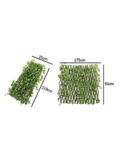 HOME TASTE Expandable Bamboo Garden Fence with Artificial Ivy Leaves – Wooden Trellis Privacy Fence with Realistic Greenery for Home, Garden, and Wall Decoration – Premium Quality, Charming Outdoor  - Image 2