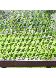HOME TASTE Expandable Bamboo Garden Fence with Artificial Ivy Leaves – Wooden Trellis Privacy Fence with Realistic Greenery for Home, Garden, and Wall Decoration – Premium Quality, Charming Outdoor  - Image 4