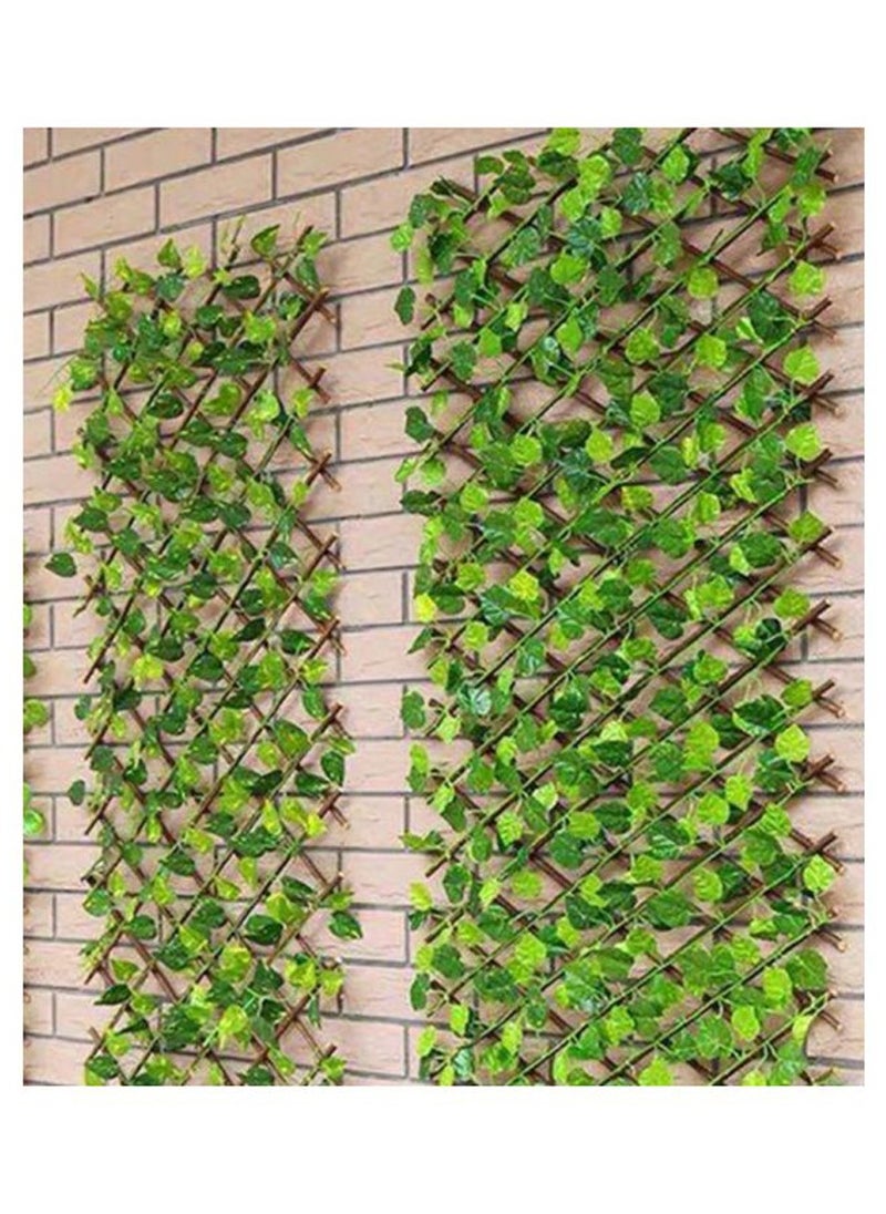 HOME TASTE Expandable Bamboo Garden Fence with Artificial Ivy Leaves – Wooden Trellis Privacy Fence with Realistic Greenery for Home, Garden, and Wall Decoration – Premium Quality, Charming Outdoor  - Image 5