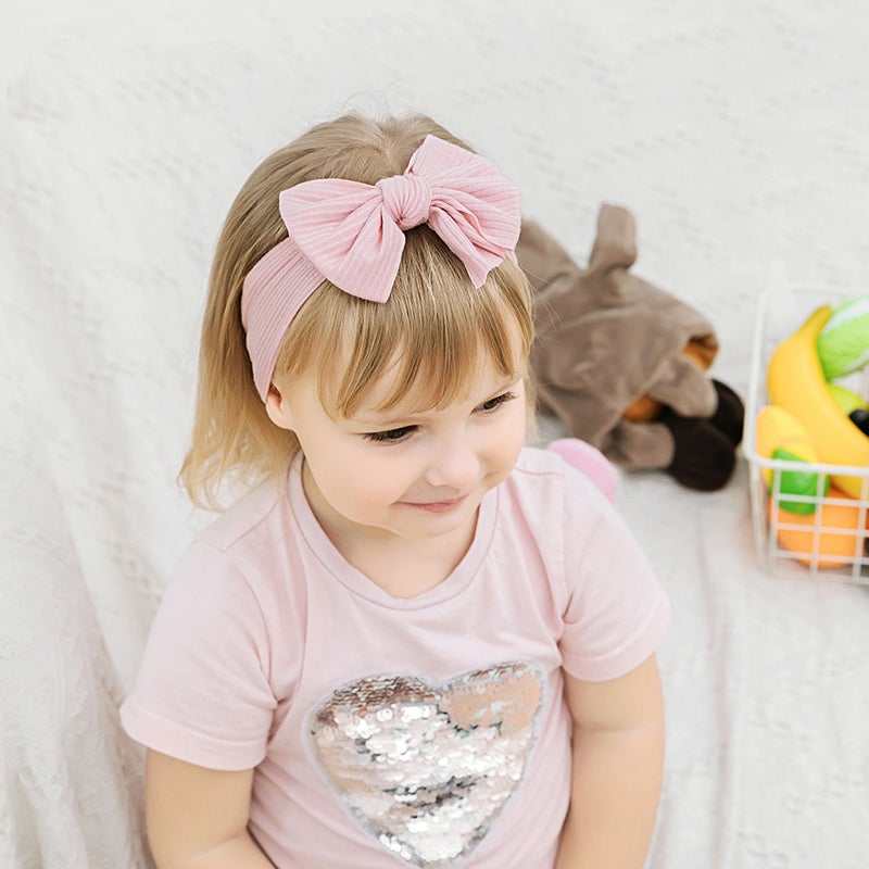 Generic European and American children's hair accessories bow headdress baby hair band handmade pit Guard Door baby headband in stock wholesale  - Image 4