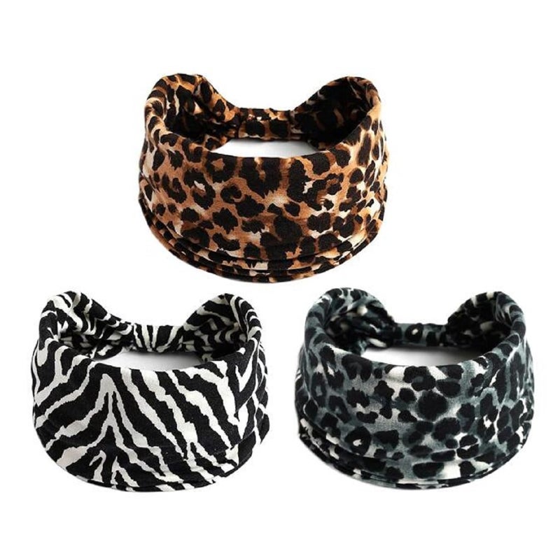 K-Elewon 3 Pack Women Wide Elastic Head Wrap Headband Sports yoga Hair Band SK02-03 - Image 1