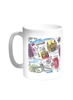 RYN Landmarks Of London Printed Coffee Mug White 11ounce 