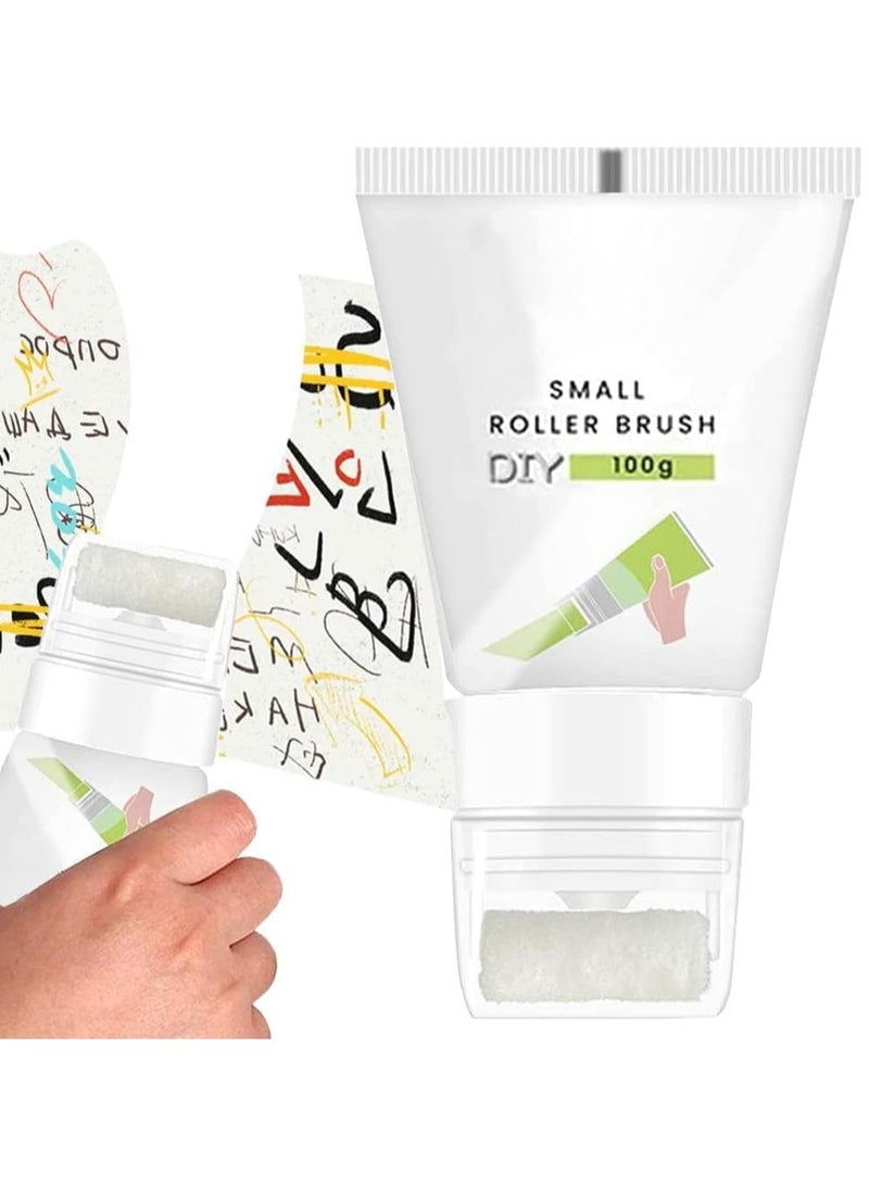 DubaiGallery فرشاة أسطوانية صغيرة 100 جرام طلاء لاتكس للحوائط عامل إصلاح للحوائط كريم إصلاح للحوائط مع طلاء خدش مهم مقاوم للعفن سريع الجفاف - Image 1