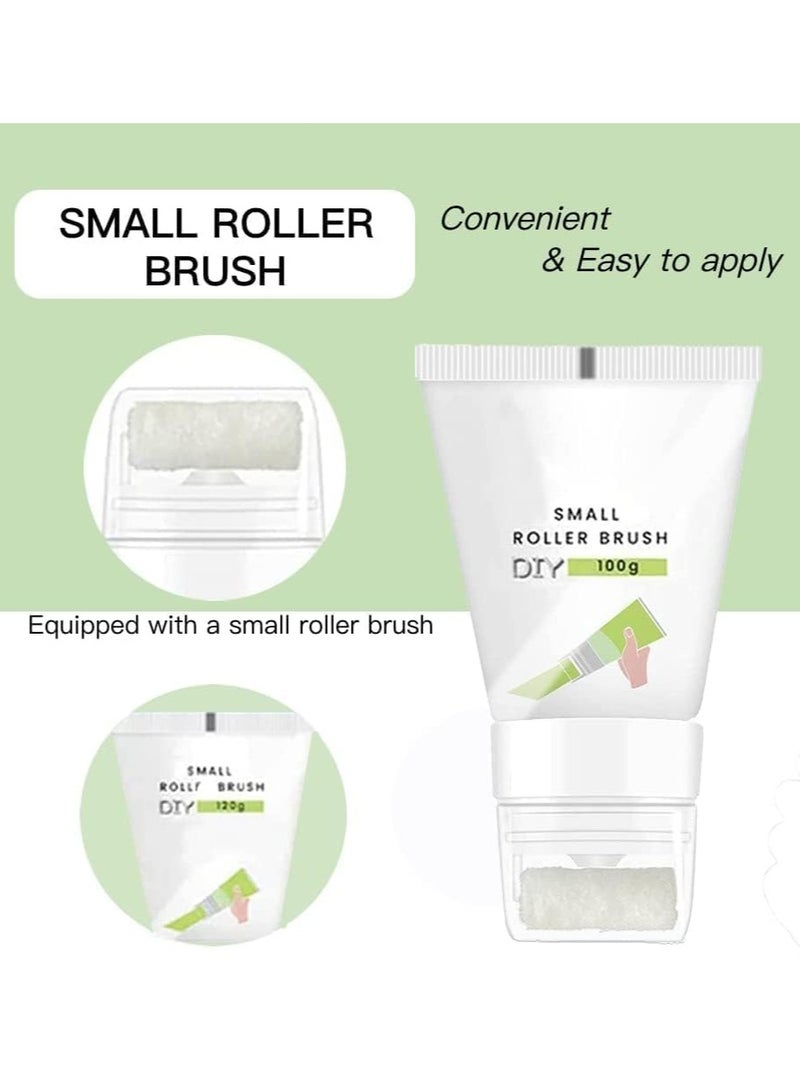 DubaiGallery فرشاة أسطوانية صغيرة 100 جرام طلاء لاتكس للحوائط عامل إصلاح للحوائط كريم إصلاح للحوائط مع طلاء خدش مهم مقاوم للعفن سريع الجفاف - Image 2