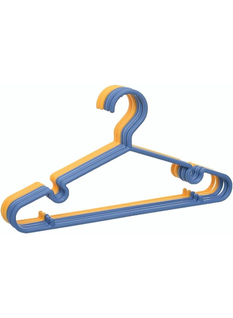 هابي هوم طقم من 5 قطع شماعات ملابس بلاستيك بتصميم مرن ومتين مثالي للاستخدام اليومي القياسي منظم تخزين للخزانة للبنطلونات والجينز والأوشحة والمناشف المعلقة - متعدده الالوان - Image 5