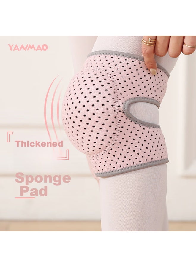 Yanmao Dance Knee Pads For Adults And Children, Thick Foam Anti-fall Knee Protectors For Girls, For Kneeling And Dancing, 1 Pair - Image 1