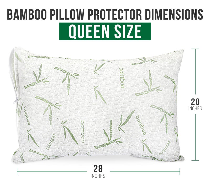 Utopia Bedding Bamboo Viscose Waterproof Pillow Protector Zippered (2 Pack) Queen - Bed Bug Proof Pillow Encasement 20 x 28 Inches - Image 4