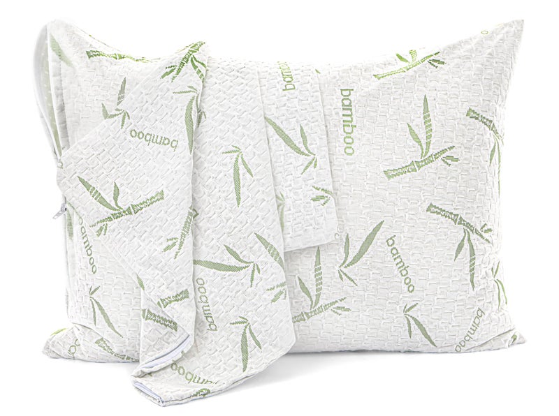 Utopia Bedding Bamboo Viscose Waterproof Pillow Protector Zippered (2 Pack) Queen - Bed Bug Proof Pillow Encasement 20 x 28 Inches - Image 1