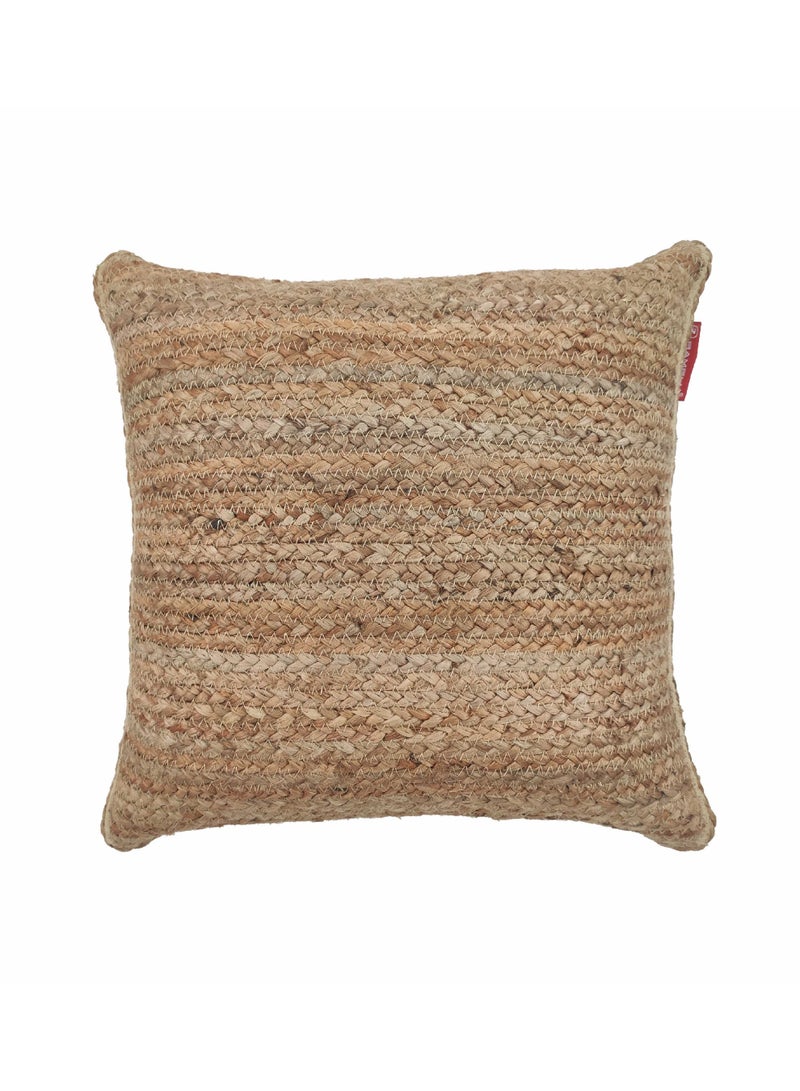 Ramsha Natural Jute Decorative Farmhouse Cushion Cover for Couch, Sofa, and Floor - CS 032 (45x45cm)  - Image 1