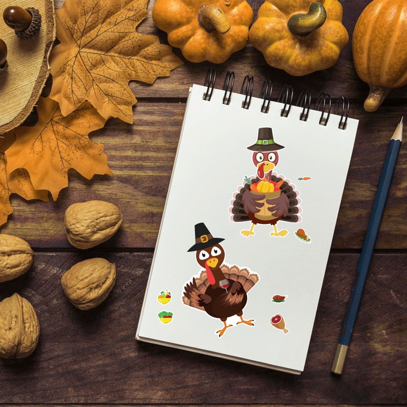 Thanksgiving Turkey Puzzle DIY Sticker Sheets - Image 3