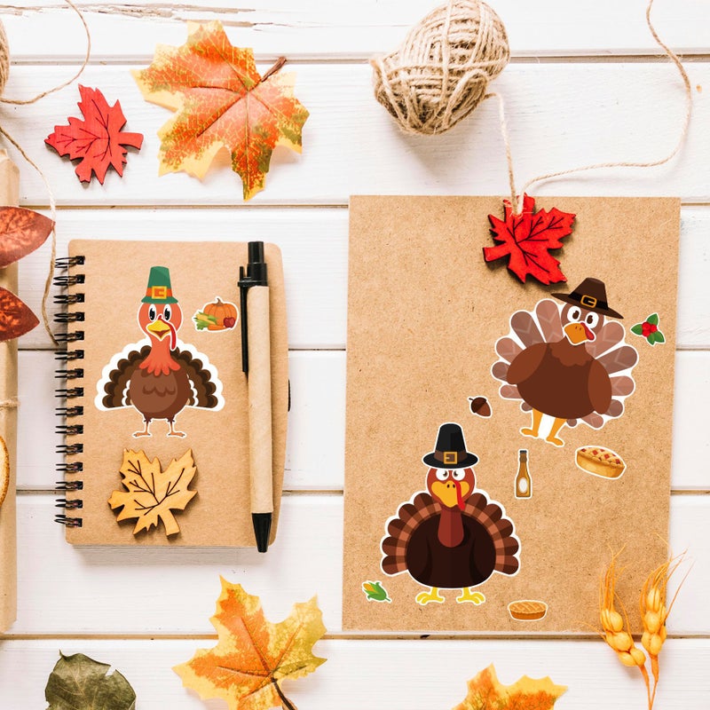 Thanksgiving Turkey Puzzle DIY Sticker Sheets - Image 4