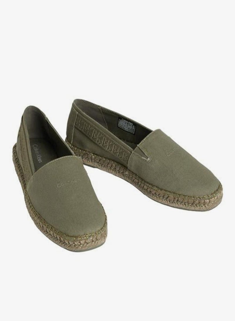 CALVIN KLEIN CK Monogram Webbing Strap Canvas Espadrilles - Image 2