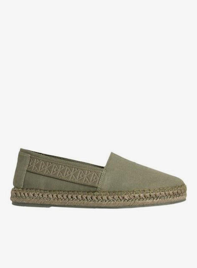 CALVIN KLEIN CK Monogram Webbing Strap Canvas Espadrilles - Image 1