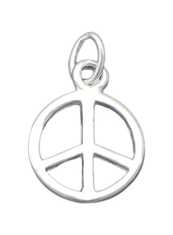 FindingKing Peace Sign Charm Sterling Silver 13.5mm