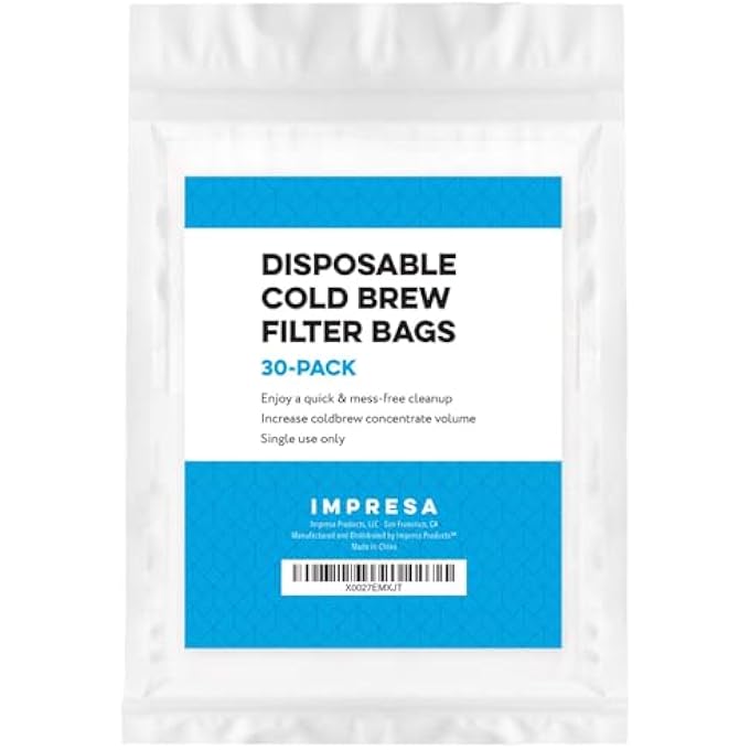 IMPRESA Cold Brew Paper Filter Bags Compatible Replacement For ToddyR   Oxo Brew Home Cold Brew System Filter Bag 1125 X 13 Quick Drain For Coffee 100 Pcs - Image 4