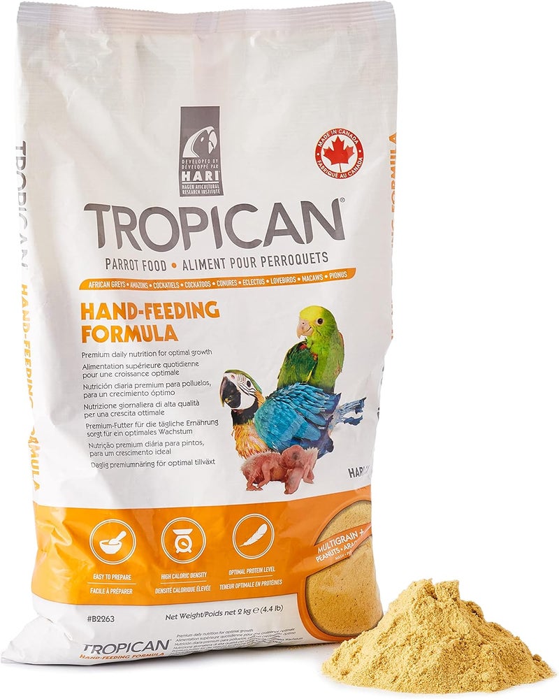 Hari Hagen Tropican Hand Feeding Parrot Food, 4.4 lb Baby Bird Food for Optimal Growth - Image 1