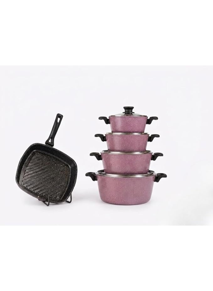 9-piece multi-size cookware set with a large frying pan – a complete set for everyday cooking and preparing family meals - Image 1
