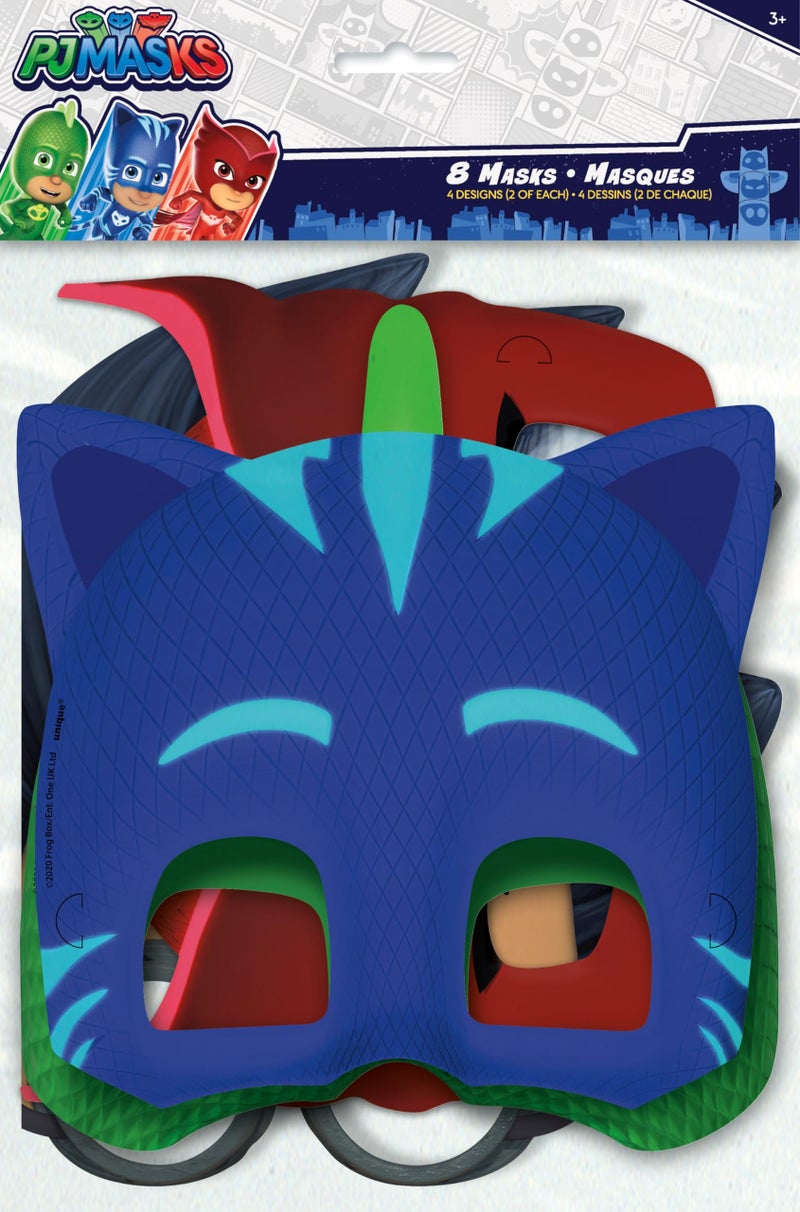 Unique Assorted Colors PJ Masks Party Masks (8 Count) - Ideal for Themed Parties & Superhero Fans - Image 2