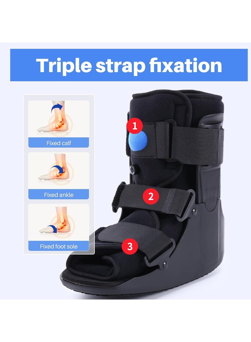 Bukela Short Air Cam Walker Fracture Boot,Walking Boot Fracture Boot for Broken Foot,Air Walking Boot Fracture Boot Short Walker Protective Boot Sprained Ankle  - Image 4