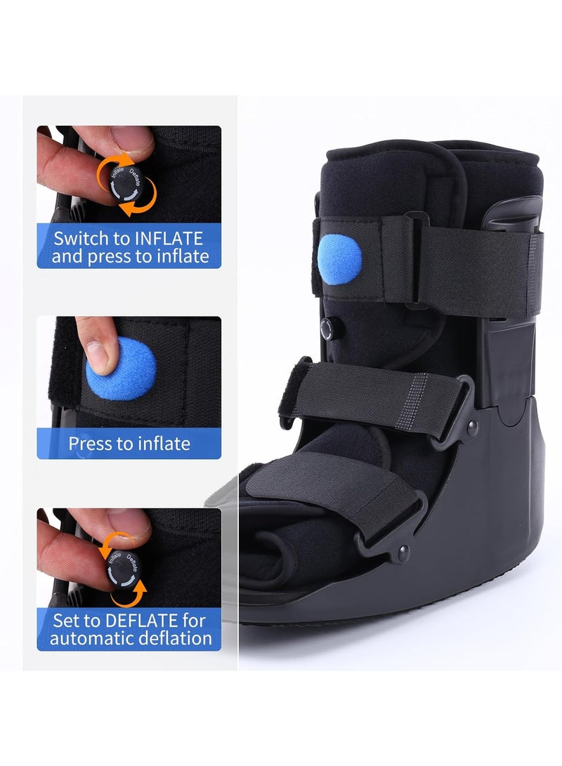 Bukela Short Air Cam Walker Fracture Boot,Walking Boot Fracture Boot for Broken Foot,Air Walking Boot Fracture Boot Short Walker Protective Boot Sprained Ankle  - Image 3