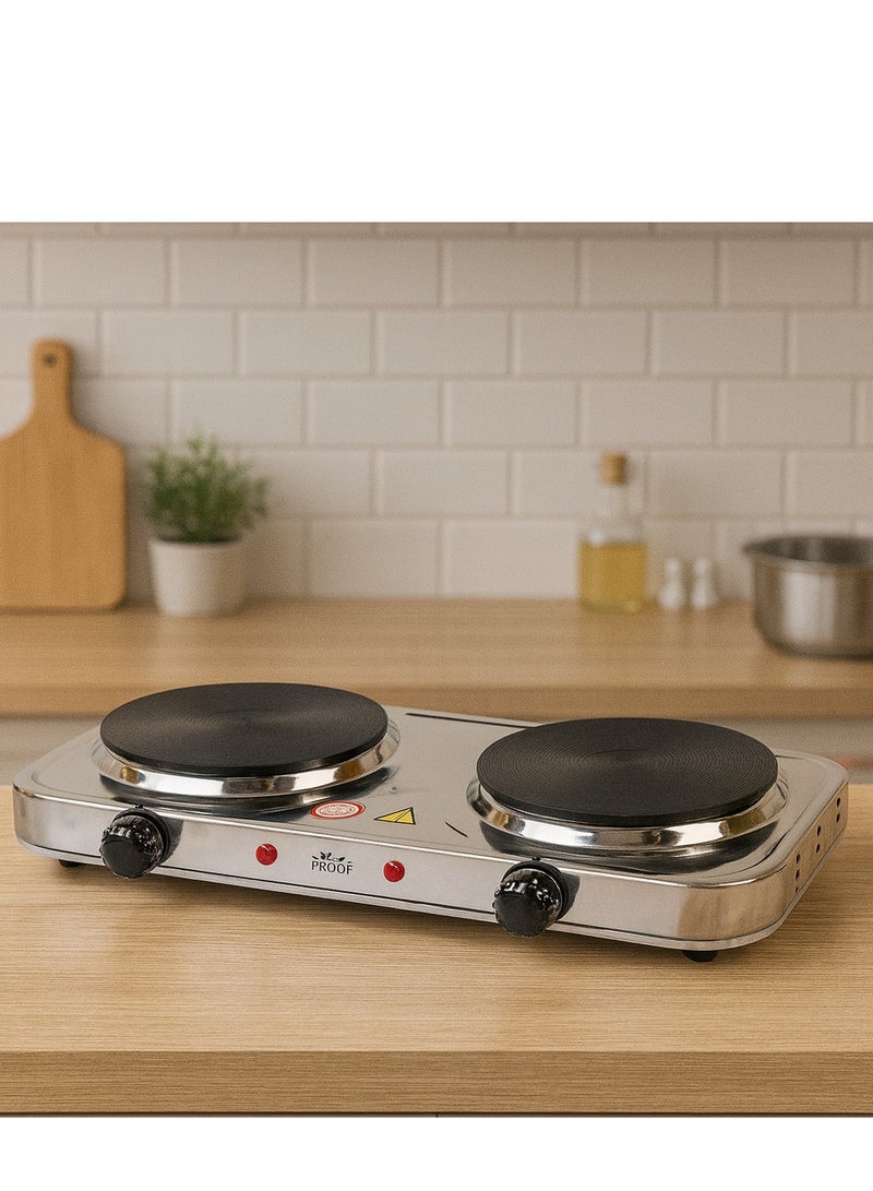 برووف سخان كهربائي صب ثنائي PROOF ستانلس ستيل – قوة 2000 واط للأداء العالي - Image 1