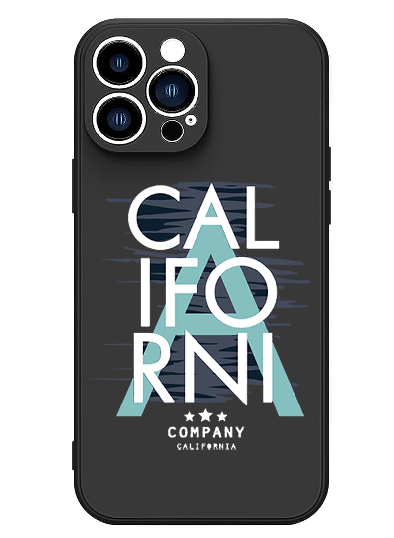 Theodor Protective Slim Fit Case Liquid Silicone Cover with Full Body Protection Anti-Scratch Shockproof Case For iPhone 15 Pro Max Black - California - Image 1