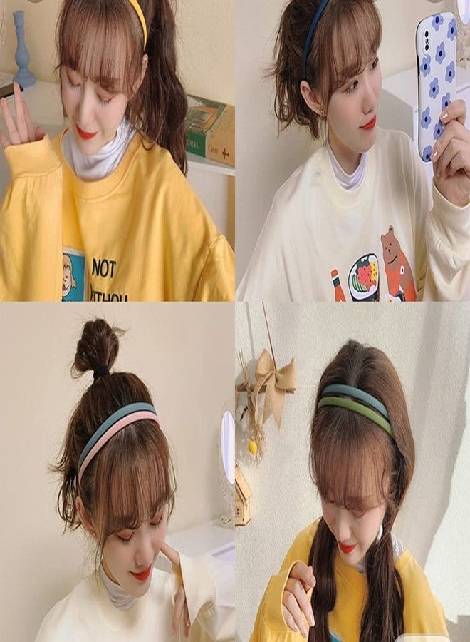 صن بيرد أطواق شعر بلاستيكية عريضة من صن بيرد مزودة بأسنان، طوق شعر بلاستيكي صلب عادي، طوق شعر غير قابل للانزلاق، حلقات ربط شعر للنساء والفتيات، إكسسوارات شعر يمكنك صنعها بنفسك (عبوة من 12 قطعة، طوق شعر غير لامع) - Image 4