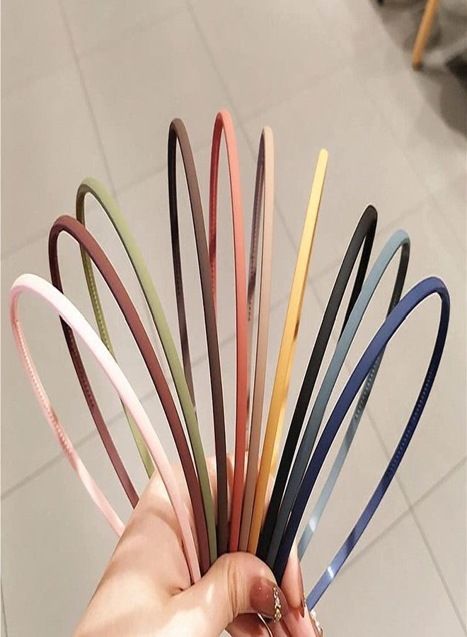 صن بيرد أطواق شعر بلاستيكية عريضة من صن بيرد مزودة بأسنان، طوق شعر بلاستيكي صلب عادي، طوق شعر غير قابل للانزلاق، حلقات ربط شعر للنساء والفتيات، إكسسوارات شعر يمكنك صنعها بنفسك (عبوة من 12 قطعة، طوق شعر غير لامع) - Image 1