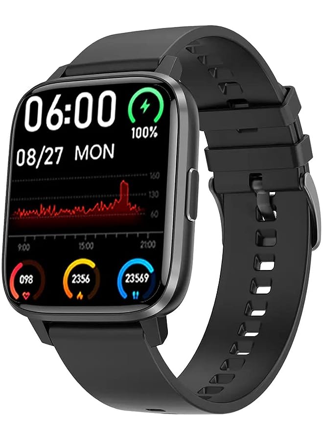 Pebble Cosmos Prime smart watches for men | Women large always on display smartwatch with bluetooth calling and Wireless Charging fitness tracker with HR monitor sleep tracking smart watch JET BLACK - Image 1
