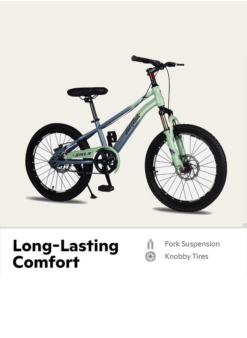 SWLS - 18-20 Inch Kids Road Bike High Carbon Steel Mountain Kids' Bike Children's Bicycle Suitable for Girls and Boys with Height 120-170cm Adjustable Seat Wear-Resistant Tires Variable Speed ​​Gear System Sensitive Brakes with Shock Absorbers Completely Stable - Image 1
