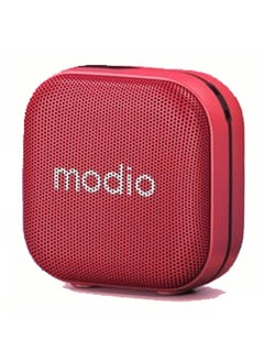 modio MODIO D201 Portable Bluetooth Speaker With HD Clear Sound Quality Control Buttons and Supports SD Card Red  - Image 1