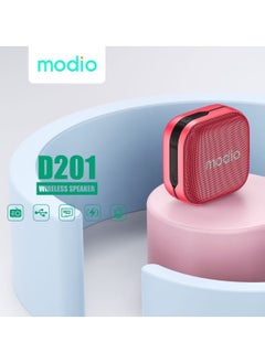 modio MODIO D201 Portable Bluetooth Speaker With HD Clear Sound Quality Control Buttons and Supports SD Card Red  - Image 2