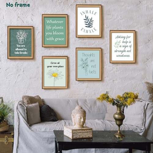 Lincia 9 Pcs Mental Health Posters Boho Therapy Office Decor Motivational Counselor Psychology Posters, 8 x 10 in(Green) - Image 4