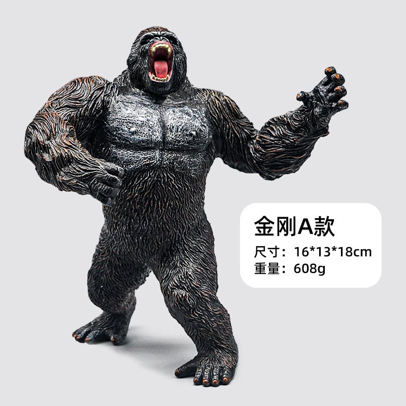 Simulation donkey kong model realistic toy novelty mini childrens educational stall toy gorilla donkey kong model Solid Arm King Kong Solid Arm King Kong