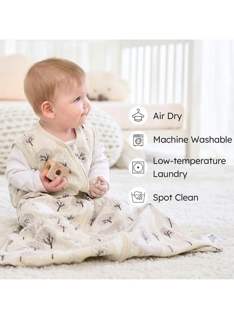 MARHABABY Baby Sleep Sack Wearable Blanket for Babies 100% Cotton 2-Way Zipper TOG 0.5 Toddler Sleeping Sack 2 Pack, Comfy Lightweight Sleep Sacks - Image 3