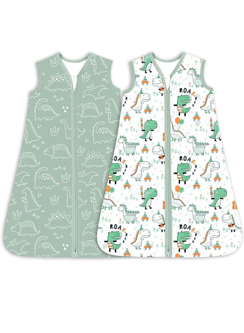 MARHABABY Baby Sleep Sack Wearable Blanket for Babies 100% Cotton 2-Way Zipper TOG 0.5 Toddler Sleeping Sack 2 Pack, Comfy Lightweight Sleep Sacks - Image 1