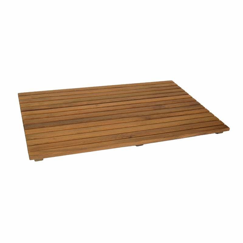 SeaTeak SeaTeak Rectangular Wooden Teak Shower Mat  Waterproof Mat  Indoor Bath Mat  Outdoor Shower Platform  315 L x 1975 W x 125 H 