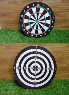Generic Double Side Dartboard Family Game Set, Regulation Size High Quality Flocking Dart Board Of 15 Inch And 6 Steel Tip Darts, For Family And Friends, Enjoy Leisure Sport At Office Home Indoor Outdoor  - Image 5
