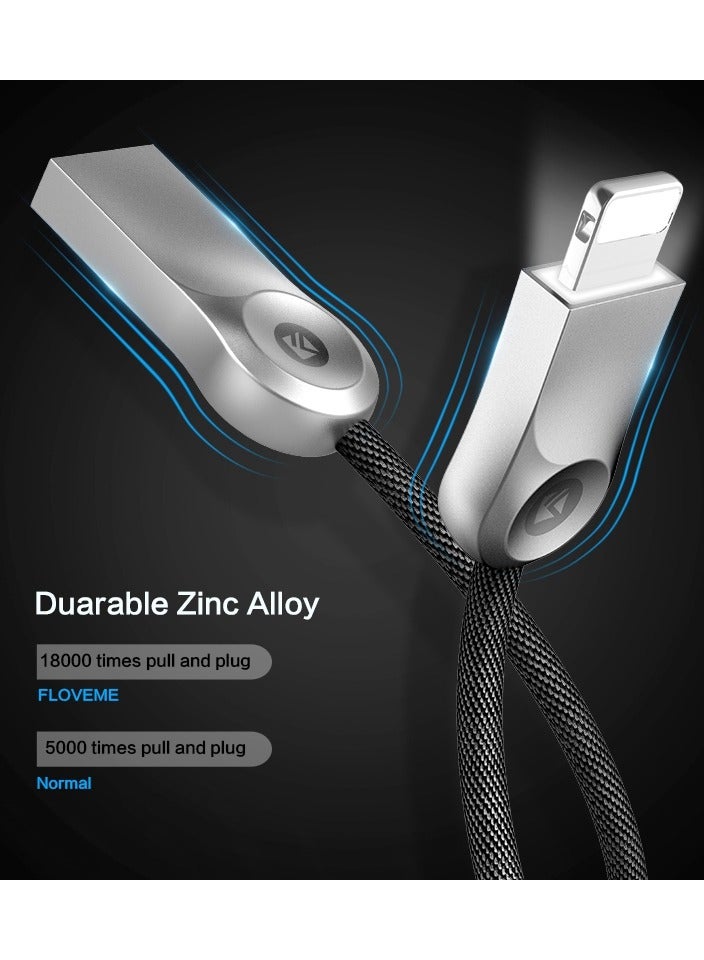 FLOVEME 1m Nylon Braided Mobile Phone USB  Data Charger Cable - Image 2