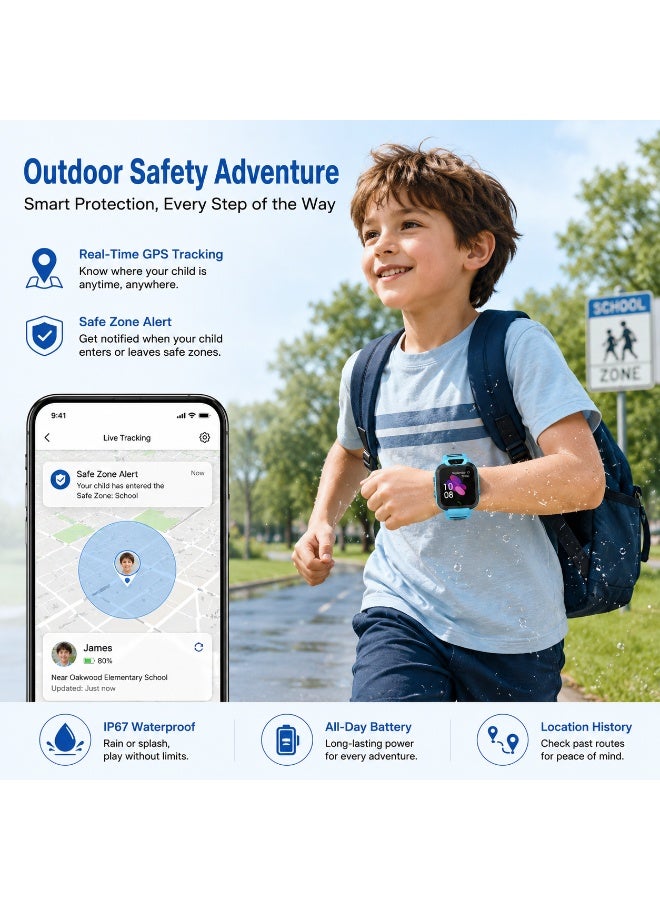 GroveMade Kids Smart Watch for Boys & Girls – Touchscreen Smartwatch with Camera, Games, Alarm, Music Player & More – Fun & Educational Gift for Children – Easy to Use - Image 3