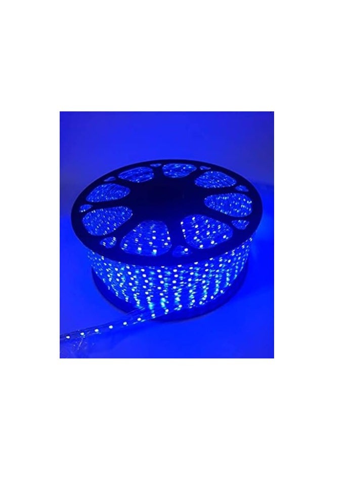 ماركة غير محددة - شريط اضاءة LED مقاوم للماء مع فيشة كهربائية بلون ازرق وطول 4 متر ازرق , عدد 1 - Image 1
