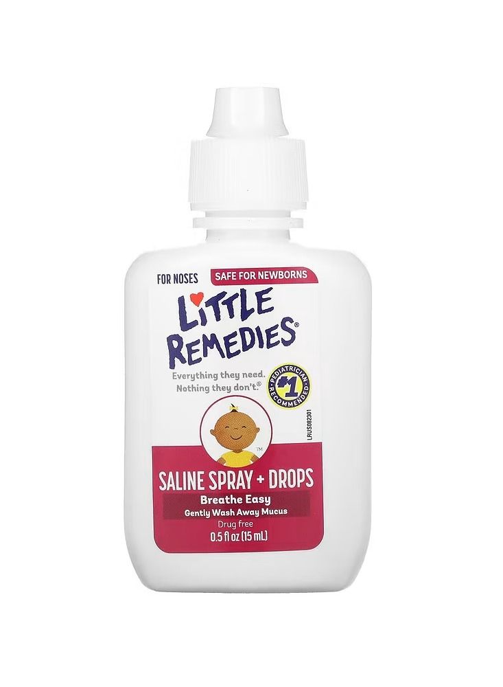 Little Remedies Saline Spray Drops For Noses 0.5 fl oz 15 ml - Image 2