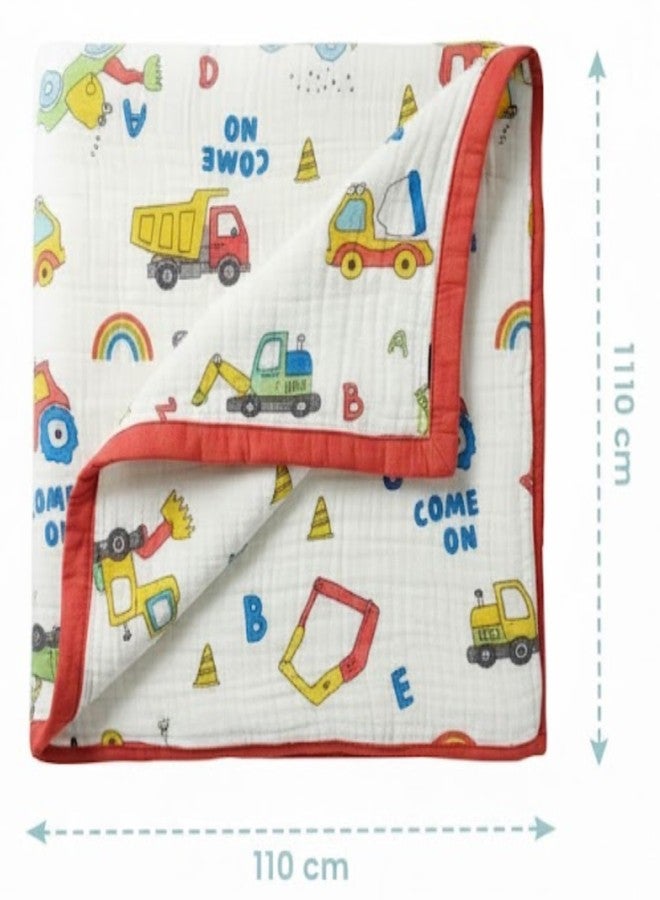 أو بيبي بطانية أطفال من الموسلين من أوبابي، 6 طبقات | قطن فاخر، ناعم ومسامي | مثالية للأطفال حديثي الولادة | بطانية خفيفة الوزن مناسبة لجميع الفصول - Image 2