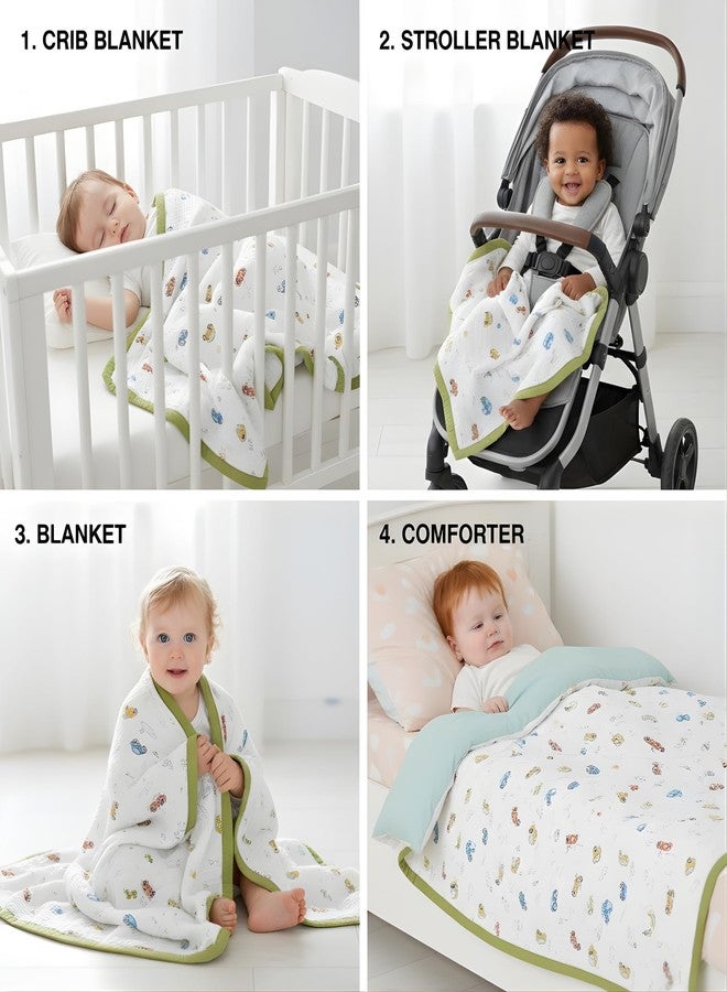 أو بيبي بطانية أطفال من الموسلين من أوبابي، 6 طبقات | قطن فاخر، ناعم ومسامي | مثالية للأطفال حديثي الولادة | بطانية خفيفة الوزن مناسبة لجميع الفصول - Image 3