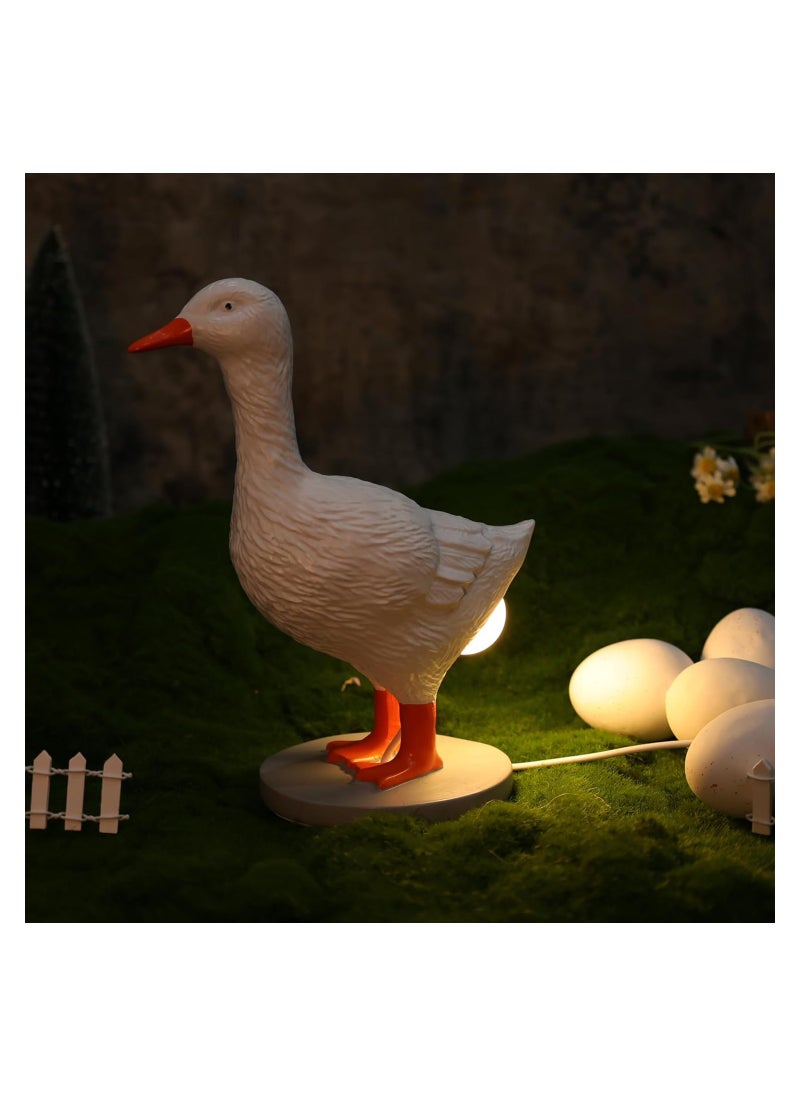 SYOSI - Duck Egg Lamp, Funny Laying Egg Lamp, Resin Night Light Lifelike LED Egg Lamp, Warm Light with USB Table Lamp,  Birthday Holiday Gift, Decoration for Home Bedroom - Image 1