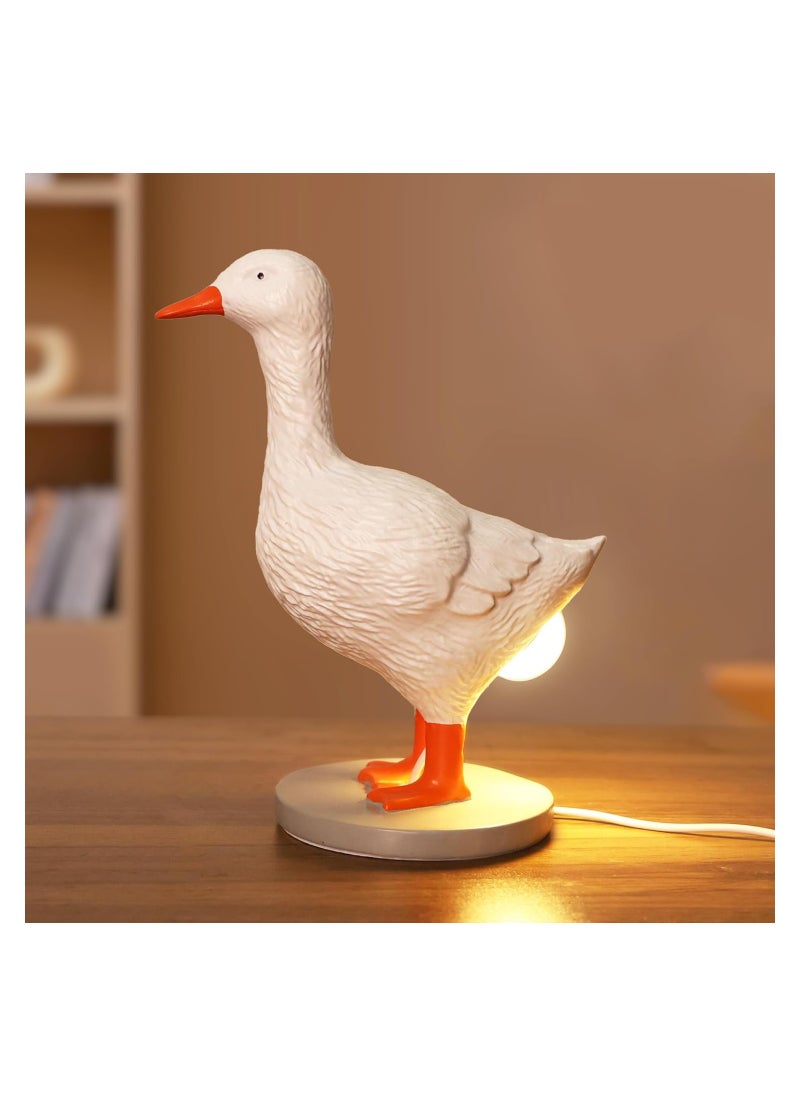 SYOSI - Duck Egg Lamp, Funny Laying Egg Lamp, Resin Night Light Lifelike LED Egg Lamp, Warm Light with USB Table Lamp,  Birthday Holiday Gift, Decoration for Home Bedroom - Image 1