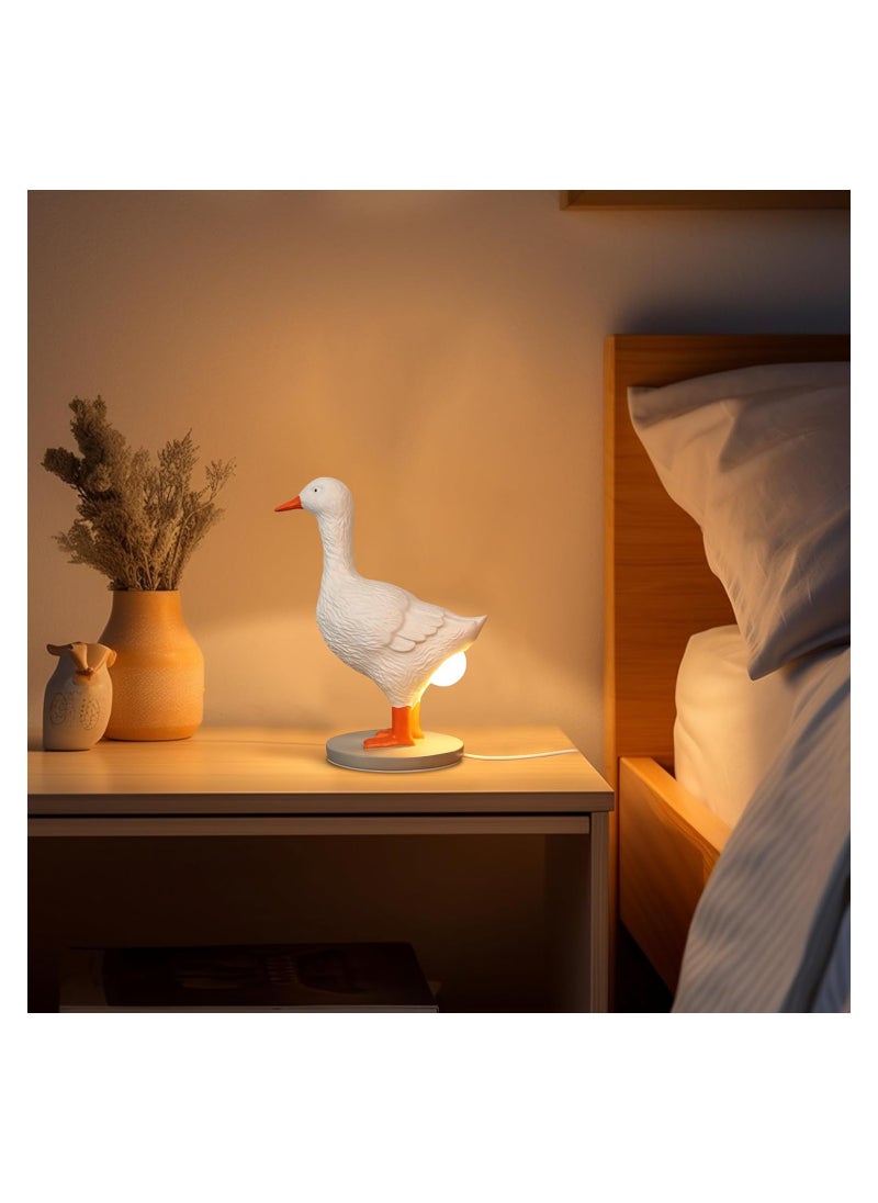 SYOSI - Duck Egg Lamp, Funny Laying Egg Lamp, Resin Night Light Lifelike LED Egg Lamp, Warm Light with USB Table Lamp,  Birthday Holiday Gift, Decoration for Home Bedroom - Image 1